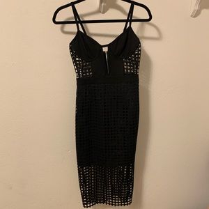 Fashion nova black midi net dress